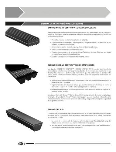 Banda Micro V Nissan Sentra 2l 2000 2001 Gates Foto 3