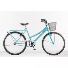 Bicicleta Futura Rodado 26 Paseo Dama Canasto Mcountry 3577 Color Celeste Tamaño Del Cuadro M