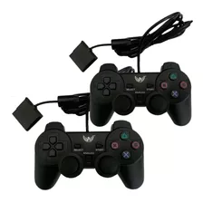 Controle Manete Joystick Ps2 Playstation 2 Vibra - Kit Com 2
