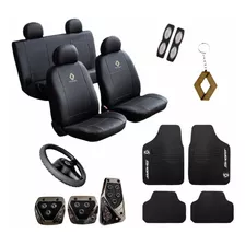 Kit Capa Couro Tapete Volante Pedal Renault Promoção