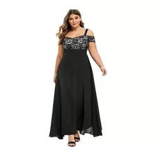 Vestido Maxi Camis De Encaje Floral Para Mujer, Tallas Grand