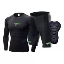 Conjunto Ciclismo Masculino Camisa E Bermuda Roupa Ciclista