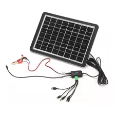 Panel Solar Emergencia Camping Cargador 15w Energia 16v Color Negro - 220060