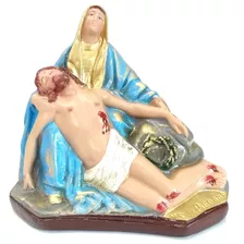 Imagem Escultura De Nossa Senhora Piedade Pietá 15 Cm Gesso