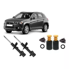 Par Amortecedor + Kit Batente Asx 2.0 4x4 Awd Dianteiro 