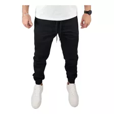 Calça Masculina Jogger Sarja Cores Elastano Elástico Punho 