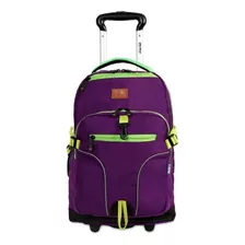 Mochila Portanotebook Con Carro Jworld Lunar Color Violeta