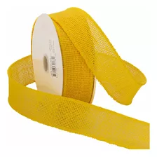 Cinta De Arpillera Morex Ribbon, 1.5 X 10 Yardas, Color Amar