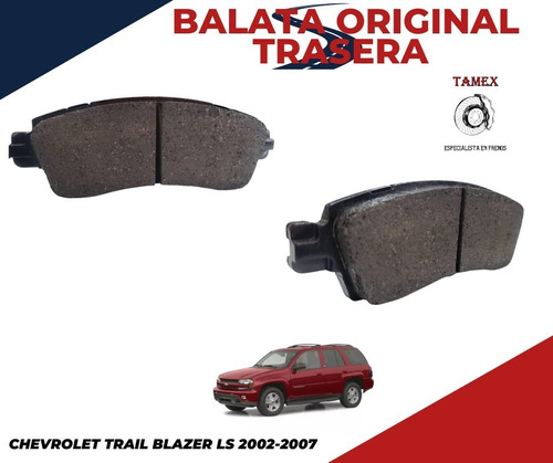 Balata Trasera Original Chevrolet Trail Blazer Ls 2005 Foto 2
