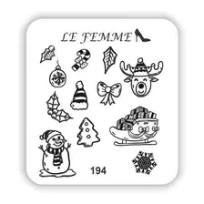 Placa De Stamping Acrilico Lefemme Mod 194 Local Flores