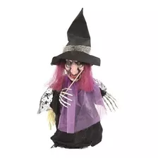 Boneca Bruxa Morgana Com Som E Movimento Halloween