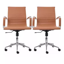 2 Cadeiras Secretária Bestchair Esteirinha Charles Eames Par