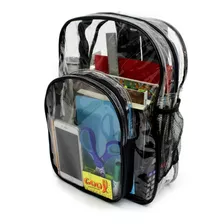 Mochila Escolar Transparente Stonfield Negra