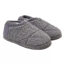 Pantuflas Hombre Sherpa Gris Corona