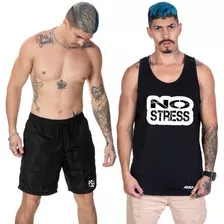 Kit Camiseta Regata + Short Needstar Masculino No Stress
