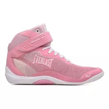 Tênis Everlast Forceknit 4 Treino Feminino Rosa E Branco