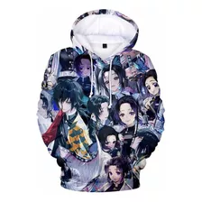 Sudadera Con Capucha De Manga Larga De Anime Demon Slayer To