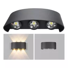 Aplique De Pared Exterior 6w Led Luz Cálida Decoración Hogar