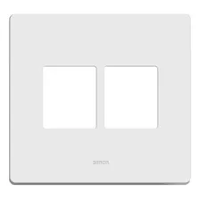 Placa Com Suporte 4 Postos Horizontais 4x4 Branco - Simon