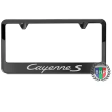 Porta Placa Para Porsche Cayenne S Acero Inox Negro Costx1