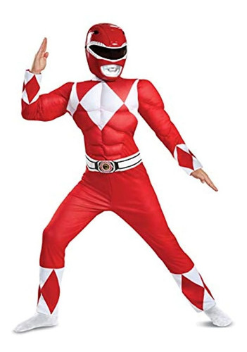 Disfraz Clásico De Ranger Muscle Power Ranger Para Niños