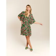 Vestido Curto Estampado Harley - Verde