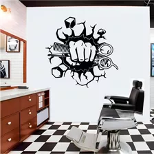 Vinilo Decorativo Para Pared Barberia Mod 5 60x60cm