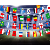 Banderas Banderines Mundial Futbol Qatar2022 Tira 32 Mascota