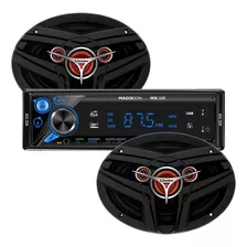 Combo Estereo Auto Bluetooth Led Parlantes 6x9 Autoestereo