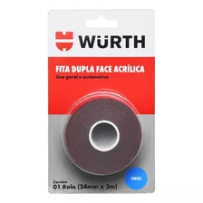 Cinta De Montaje De Doble Cara Transparente 24mm X 3m Wurth