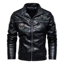 Chaqueta De Cuero De Lana Masculina Casaco Pu Terno [u]