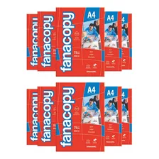 Resma Papel A4 Fanacopy 75grs. 500 Hojas X 10 Resmas