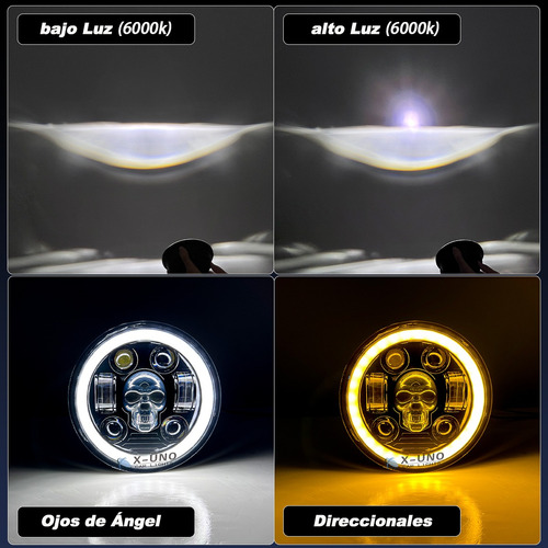 5-3/4 Pulgadas 5.75'' Faro Delantero Led Harley Suzuki Honda Foto 2