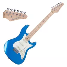 Guitarra Elétrica Strinberg Sts Series Sts100 Stratocaster De Tília Metallic Blue Brilhante Com Diapasão De Bordo