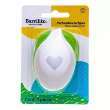 Perforadora De Figura Grande Barrilito Diseños Mix Scrapbook Color Blanco Forma De La Perforación Corazón