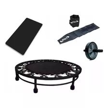 Cama Elástica + Colchonete + Caneleira 5kg + Rodinha+ Corda