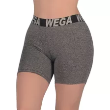 Short Fitness Feminino Elástico Wega Corrida Academia Suplex