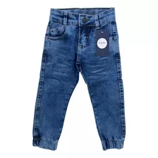 Calça Jeans Clara Bebê Infantil Com Elastano E Regulador