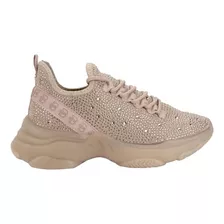 Tenis Beige Pedrería Brillos Moda Urbana Belinda Peregrin