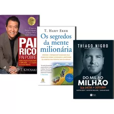 Livros Segredos Da Mente+ Do Mil Milhao+ Pai Rico Pai Pobre