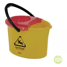 Balde Con Escurridor 12l Amarillo