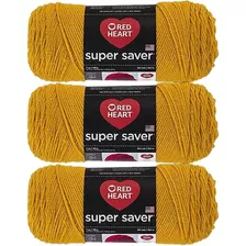 Hilo Dorado Red Heart Super Saver, Paquete De 3 Unidades De