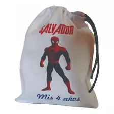 Bolsitas Hombre Araña Spiderman Personalizadas X 20unidades