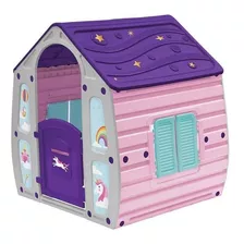 Casinha De Brinquedo Unicórnio 2 Portas 2 Janelas Bel Brink