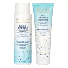 Pacifica Beauty, Coco Peptide Damage Care Champú + Acondic.