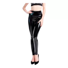 Leggins Brilloso Charol Tipo Latex Vinipiel Cintura Alta