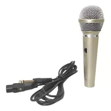 Microfone Com Fio Para Caixa Som Igreja +cabo 3m Em