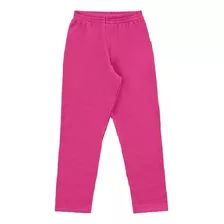 Calça Básica Lisa Em Moletom Infantil Feminina Inverno 8200