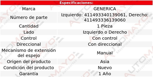 1 Espejo Izq O Der Man C/control C/direcc Polo 13-16 Foto 2