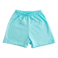 Bermuda Shorts De Criança Dia A Dia Lisa 100% Algodão Liso